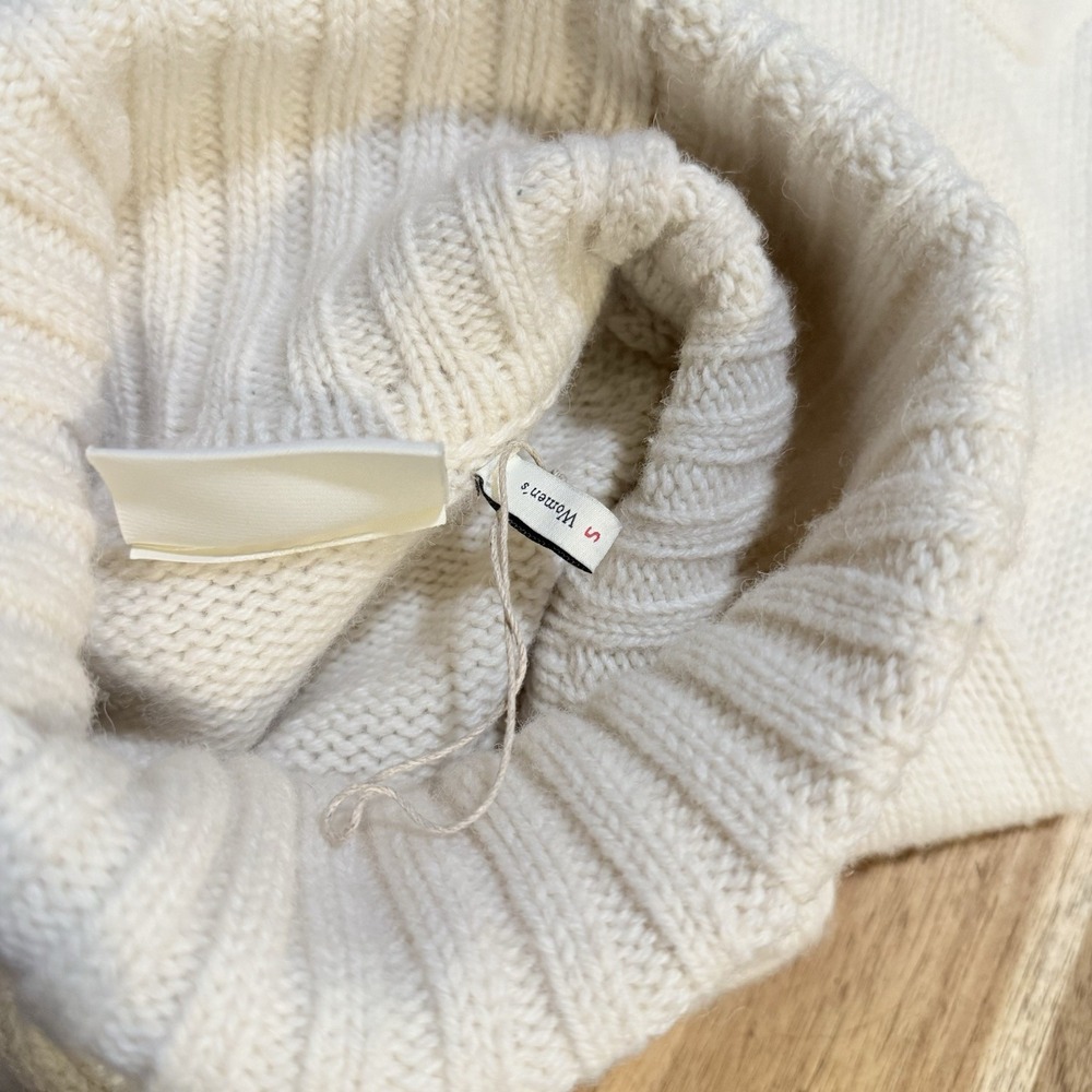 Fjall‎ Raven Sweater Ovik Cable Knit Roll Neck Wool Pullover Women's Small New - Picture 4 of 13